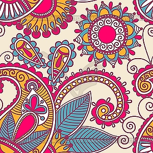 Seamless floral ornamental design - vector clipart