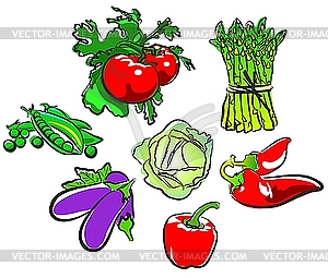 Vegetables collection  - vector clip art