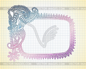 Hand Drawn Sketchy Notebook Doodle Frame  - vector clipart