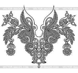 Neckline embroidery design - vector clipart