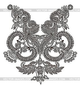 Neckline embroidery design - vector clipart / vector image