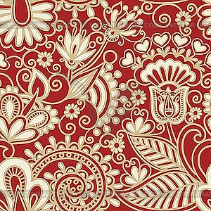 Ornate seamless pattern - vector clipart