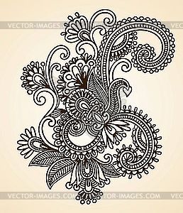 Henna Flower Design - vector clipart