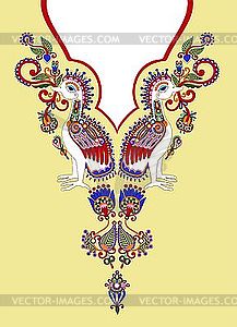 Neckline embroidery fashion  - vector clip art