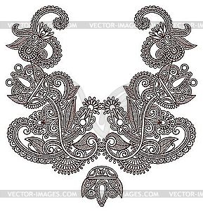 Neckline embroidery design - vector image