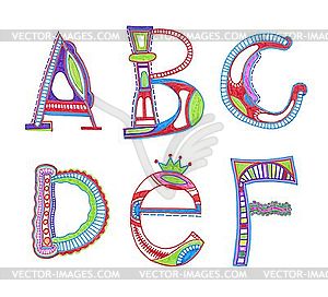 ABC. font. Sketchy alphabet design - vector clipart