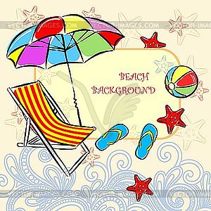 Beach background - vector clipart