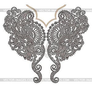 Neckline embroidery fashion  - vector clipart / vector image