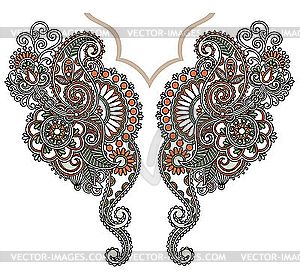 Neckline embroidery fashion  - vector image