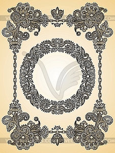 Старинная рамка-орнамент - иллюстрация в векторном формате