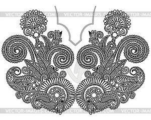 Neckline embroidery fashion  - vector clipart