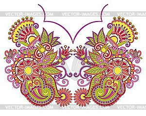 Neckline embroidery fashion  - vector clipart