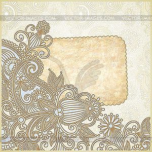 Frame ornate card announcement  - vector image