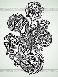 Ornate flower design - vector image