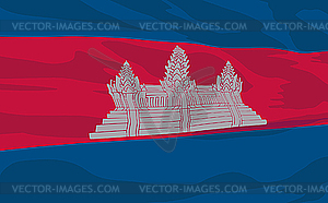 Flag of Cambodia - vector clip art