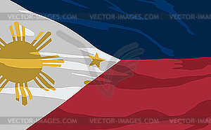 Флаг Филиппин - цветной векторный клипарт