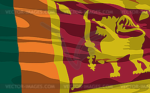 Flag of Sri Lanka - vector clip art