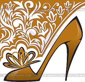 Golden Shoe - vector clipart