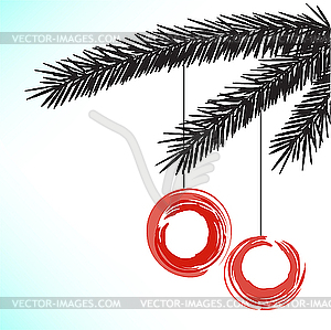 Spruce twig - vector image