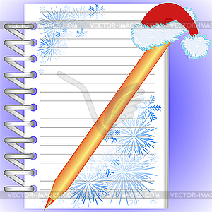 New Year's notebook - vector clip art