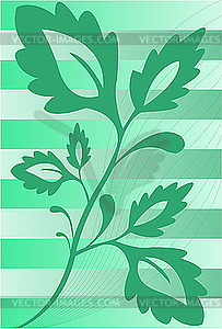 Зеленое растение - клипарт в векторе