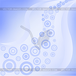 Blue background with circles - vector image