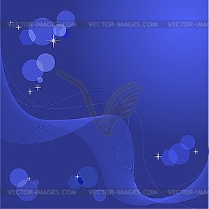 Glittering blue lights - vector clip art