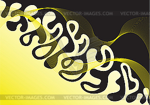 Abstract yellow and black background - vector clipart