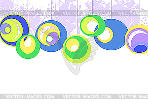 Colored wheels - vector clipart