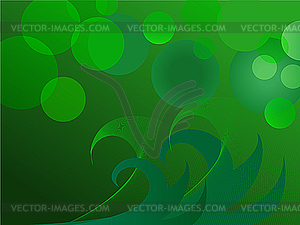 Glittering green lights - vector clipart / vector image