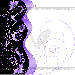 Stars and floral pattern - vector clip art