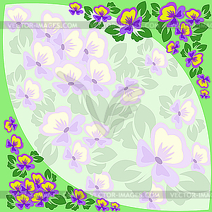 Frame of violets - vector clipart