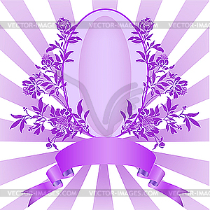 Lilac vintage frame - vector image