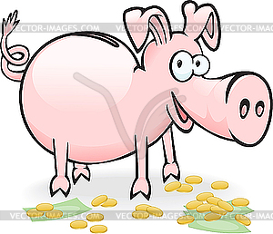 Piggy-piggy - vector clip art