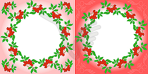 Rowanberry Wreaths - royalty-free vector clipart