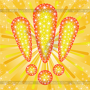Three exclamation points - vector clipart