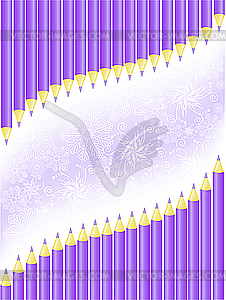 Background of purple crayons - vector image