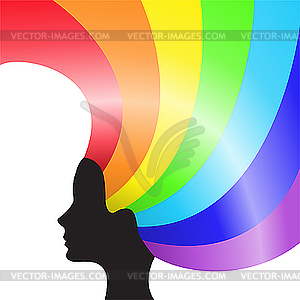 Rainbow hair - vector image