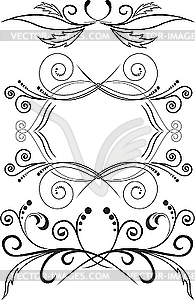 Set of symmetric ornaments - vector clipart