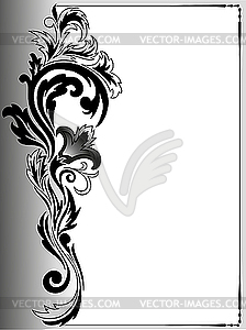 Grey frame with an ornament - royalty-free vector image