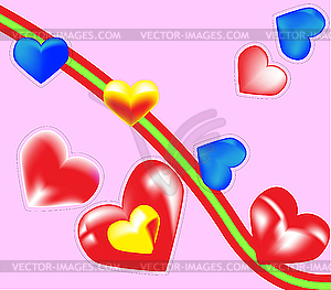 Valentines hearts. - vector clipart
