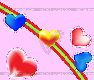 Valentines hearts. - vector clipart