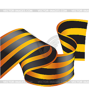 Colour ribbon - russian St. George award ribbon - vector clip art