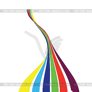 Six colour lines - vector clipart