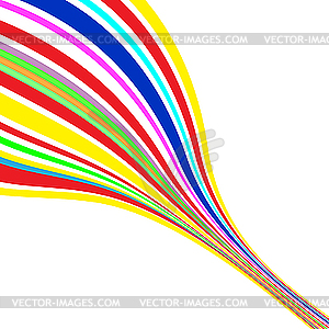 Абстрактные цветные линии - клипарт в формате EPS