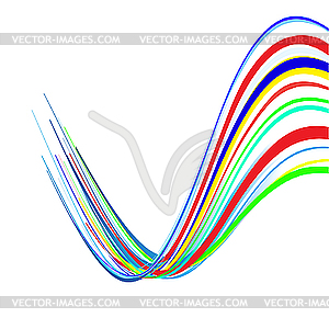 Abstract colour lines - vector image