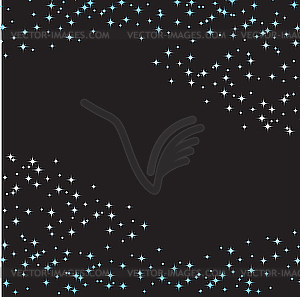 Black background with blue stars - royalty-free vector image