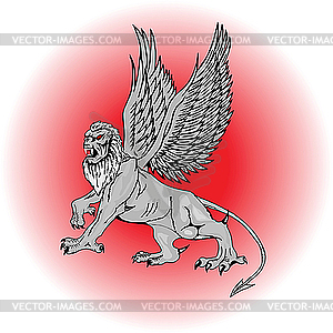 Big mythological griffin. - vector EPS clipart