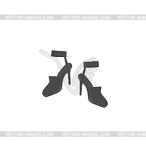 Female shoes. - vector clipart