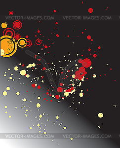 Combination of circles and spots. - royalty-free vector image